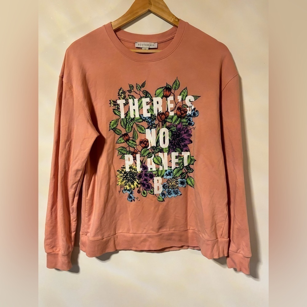 Auction listing-EcoThreads-Pink Crewneck